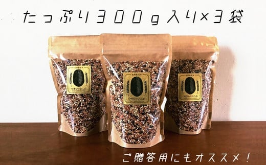 大分県豊後高田市のふるさと納税 自然栽培 古代米 ブレンド 300g×3袋 【赤米・黒米・みどりもち】