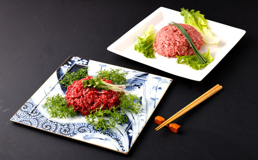 馬刺しユッケ・桜うまトロ 12食 セット 合計約660g 馬肉 馬刺し お肉 惣菜 ユッケ タレ付 928815 - 熊本県湯前町