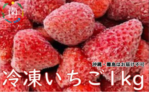 冷凍いちご　1kg（あきひめ、かおり野、紅ほっぺ） mi0065-0001 206581 - 千葉県南房総市