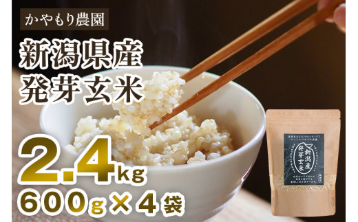 新潟産 発芽玄米2.4kg（600g×4袋）