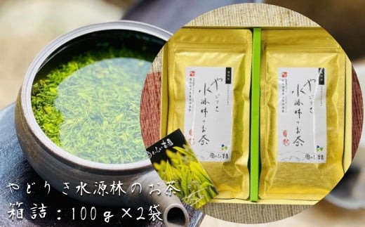 やどりき水源林のお茶 (箱詰:100g×2袋)2023一番茶