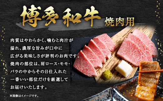 博多和牛 焼肉用 500g 肉 牛肉 バラ ロース モモ 福岡 太宰府