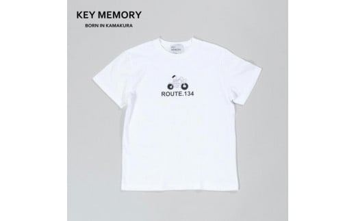 《2》【KEYMEMORY 鎌倉】ルート134イラストTシャツ WHITE 937376 - 神奈川県鎌倉市