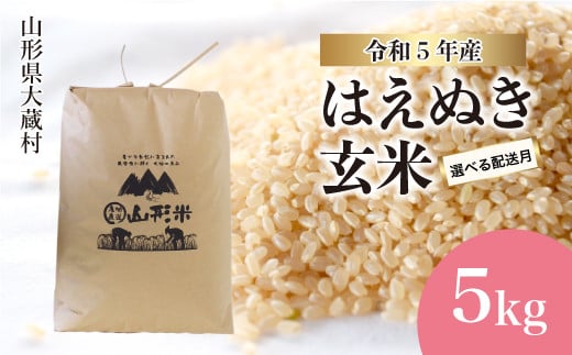 令和5年産 大蔵村 はえぬき 【玄米】 5kg （5kg×1袋）|株式会社ちいき物産（もがみ南部営業所）