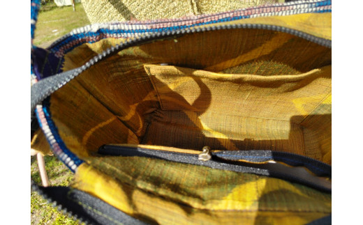 【裂き織り】チョイス限定 １点もの ハンドメイド ショルダーバック バッグ 紺 雑貨 ファッション 小物 収納
