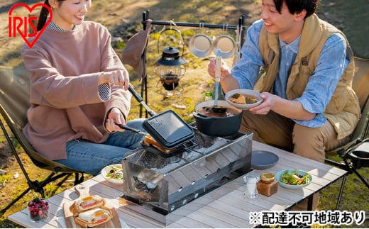 バーベキューコンロ 卓上 ミニ 3～4人用 CBBQ-500 BBQコンロ シルバー アイリスオーヤマ 941497 - 宮城県大河原町