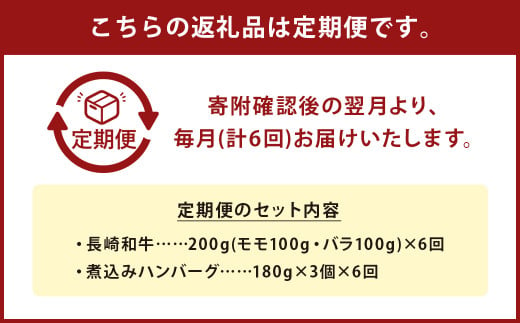 【6ヶ月定期便】長崎和牛・煮込みハンバーグセット