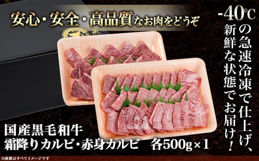 鹿児島黒毛和牛専門 精肉店 高島屋の和牛霜降りカルビ(1㎏) - 食品