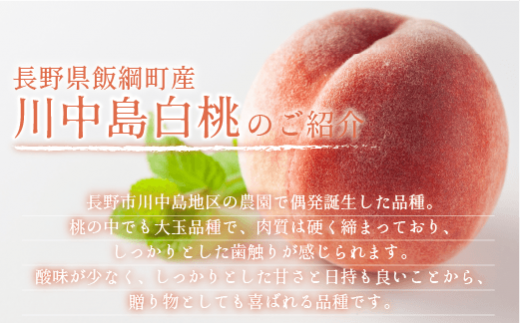 長野県発の品種「川中島白桃」をお届けします。