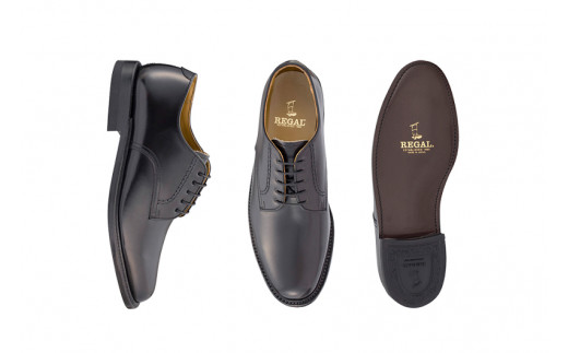 REGAL 2504 NAT プレーントゥ ブラック 24.5cm リーガル ビジネスシューズ 革靴 紳士靴 メンズ