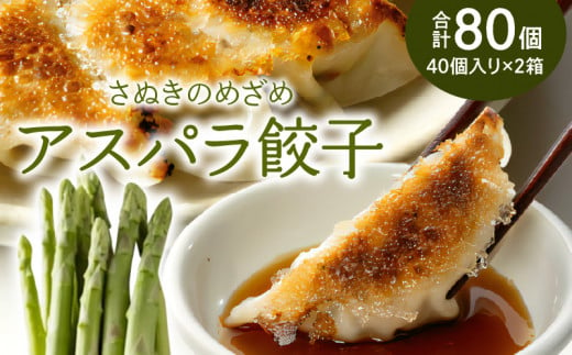 香川県ブランド「さぬきのめざめ」と「オリーブ夢豚」を贅沢に使った アスパラ餃子(冷凍)