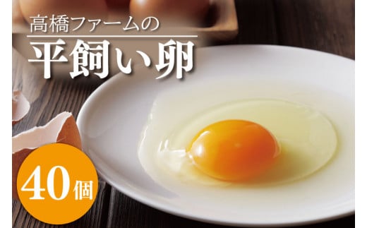 AQ003高橋ファームの平飼い卵 40個入り 国産たまご 卵 玉子 タマゴ