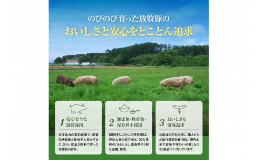 北海道産放牧豚 無添加ウインナーセットｘ2セット