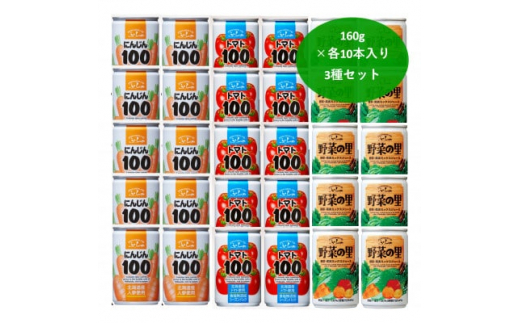 ＜北海道富良野市製造＞野菜ジュース　3種セット(3種×各10本)【1412237】