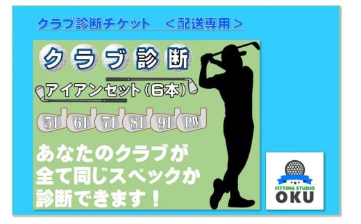 ゴルフクラブ 診断チケット　アイアンセット　(6本)　配送受付 959892 - 千葉県君津市