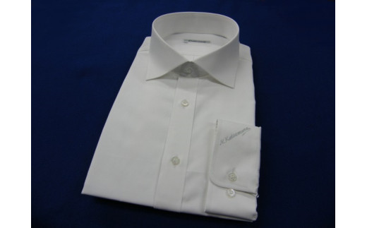 オーダーワイシャツ -「オリジナルネーム入り」 川西町産貝ボタンを使用 -[生地:ブロードクロス 120番 双糸]