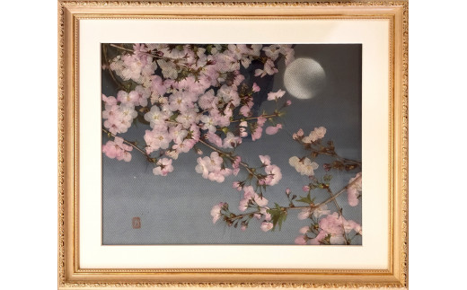 押し花絵（49額）　桜たちのお月見
