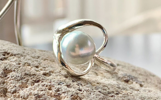 彫金～あこや真珠×silver950指輪 リング - 指輪・リング