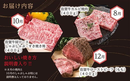 肉の定期便　佐賀牛を隔月偶数月に6回お届け（画像はイメージです）