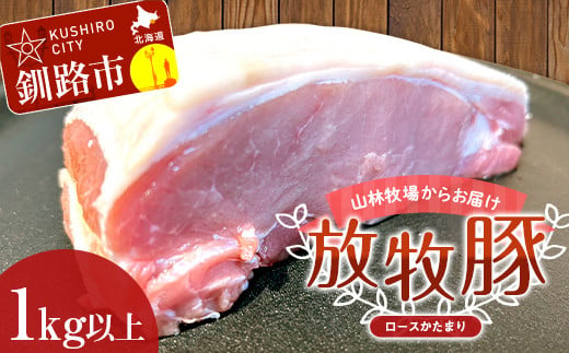 【放牧豚】ロースかたまり 1kg以上 肉 豚肉 ロース ブロック肉 北海道 ポークチャップ  F4F-2231 954960 - 北海道釧路市