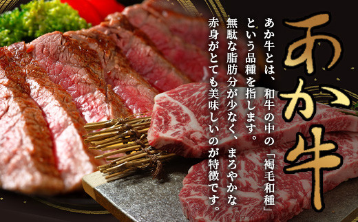 【定期便6回】あか牛 ステーキ 食べ比べ！
