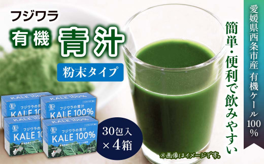 フジワラの青汁　粉末タイプ（30包入）×４箱セット 242179 - 愛媛県西条市