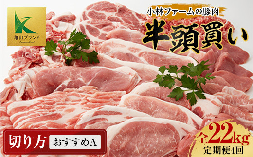 【4回定期便】小林ファームの豚肉 半頭買い