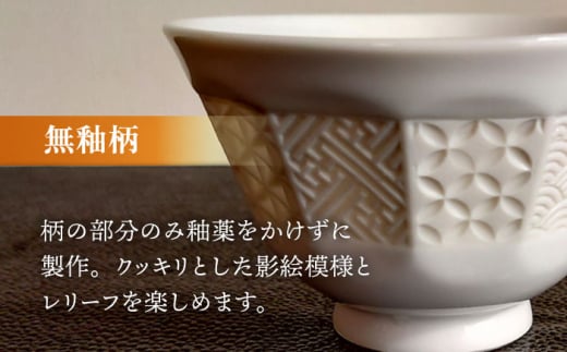 美濃焼】 湯呑 「あかり煎茶」 施釉柄・無釉柄 ペアセット 【五鳳製陶