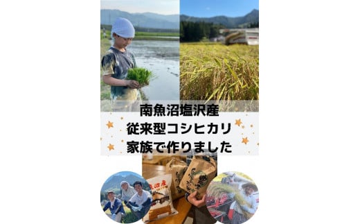 【魚沼産コシヒカリ　精白米５ｋｇ×２】南魚沼塩沢産　従来型コシヒカリ