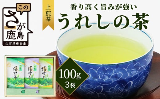 佐賀県産 上煎茶 うれしの茶 100g×3本【合計300g】
