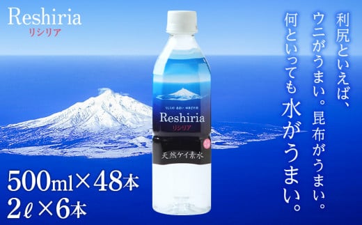 天然ケイ素水 リシリア（500ml×48本・2L×6本） 394508 - 北海道利尻富士町