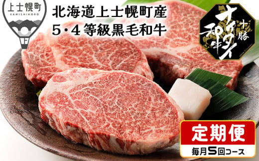 080-TN40］北海道 和牛肉 5・4等級 定期便 4回｜十勝ナイタイ和牛定期