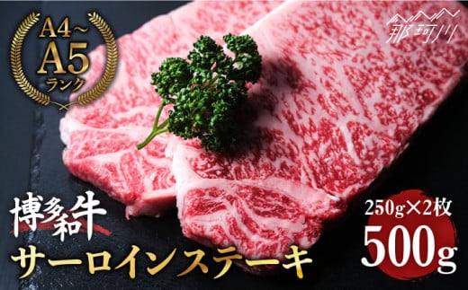 博多和牛 牛肉 サーロイン ステーキ 500g（250g×2）＜肉のくまもと屋＞ [GBI002] 279568 - 福岡県那珂川市