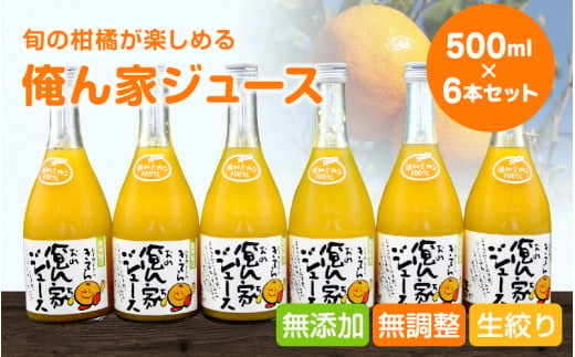 季節毎の柑橘ジュース500ml×6本セット
