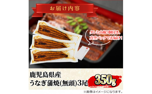 0154301a】＜食べきりサイズ＞うなぎ蒲焼き(無頭)(3尾・計約350g・タレ