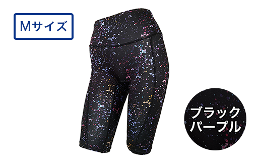 I4-58FA【カラー：ブラックパープル サイズ：M】A.A.TH for femtech/サニタリーハーフタイツ（プリント）（品番：AAP85FP2） 966267 - 新潟県長岡市