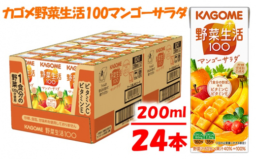 ふるさと納税 富士見町 カゴメ 野菜生活マンゴーサラダ 200ml×24本入