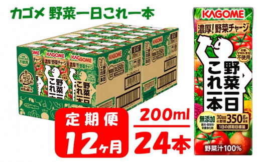 12ヶ月連続お届け】カゴメ 野菜一日これ一本（24本入）【ジュース