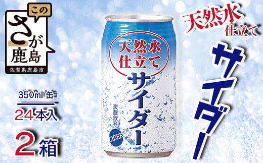 天然水仕立てサイダー 【350ml缶×24本入】×2ケース【飲み切りサイズ】サイダー 箱買い B-660 975508 - 佐賀県鹿島市