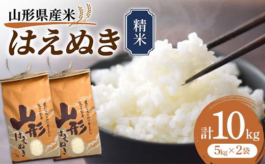 《先行予約》令和7年産 山形県産米 はえぬき 10kg（5kg×2） 精米 米 お米 おこめ 山形県 新庄市 F3S-2505