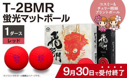 コスミー＆チェリー 箱入り　蛍光マットボール　2ピース構造　12球入　R＆A公認球 レッド　KP3705 884263 - 福岡県上毛町