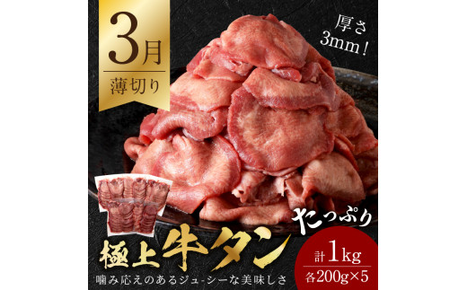 牛タン定期便 【全4回】《牛タン タン 厳選 定期便 牛肉 牛 焼肉 BBQ お取り寄せグルメ 食品 バーベキュー 送料無料 お取り寄せ 》