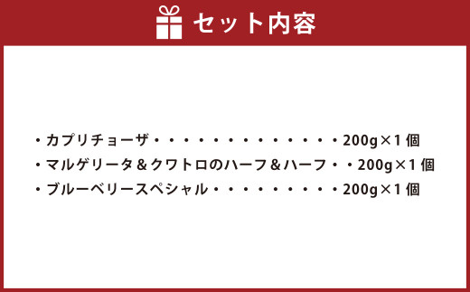 石窯ピザ3種セット