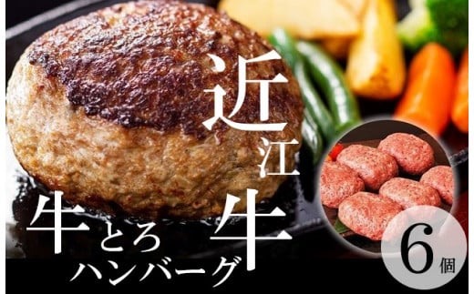 【3月お届け】【近江牛 牛とろハンバーグ 150g 6個】ふるさと納税 冷凍 ハンバーグ ギフト お取り寄せ 贈答用  黒毛和牛 ブランド牛 三大和牛 和牛 冷凍食品 お弁当 おかず お惣菜 滋賀県 竜王 977668 - 滋賀県竜王町