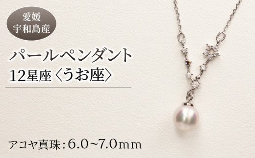 パール ペンダント 12星座 6.0-7.0mm 土居真珠 うお座 星座 真珠 アクセサリー ネックレス パールネックレス アコヤ真珠 本真珠 ファッション カジュアル 冠婚葬祭 慶事 結婚式 卒業式 入学式 お祝い ギフト 贈り物 特産品 国産 愛媛 宇和島 A058-012012 1272532 - 愛媛県宇和島市