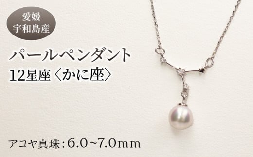 パール ペンダント 12星座 6.0-7.0mm 土居真珠 かに座 星座 真珠 アクセサリー ネックレス パールネックレス アコヤ真珠 本真珠 ファッション カジュアル 冠婚葬祭 慶事 結婚式 卒業式 入学式 お祝い ギフト 贈り物 特産品 国産 愛媛 宇和島 A058-012004 1272524 - 愛媛県宇和島市