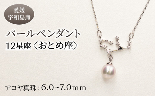 パール ペンダント 12星座 6.0-7.0mm 土居真珠 おとめ座 星座 真珠 アクセサリー ネックレス パールネックレス アコヤ真珠 本真珠 ファッション カジュアル 冠婚葬祭 慶事 結婚式 卒業式 入学式 お祝い ギフト 贈り物 特産品 国産 愛媛 宇和島 A058-012006 1272526 - 愛媛県宇和島市