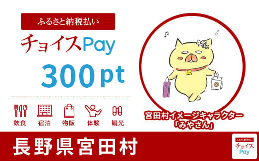 宮田村チョイスPay 300pt（1pt＝1円）