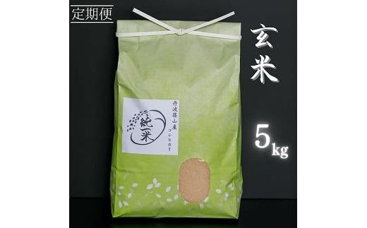 定期便6回丹波篠山産　コシヒカリ　玄米　5kg