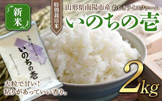 令和5年新米 【あおきライスファーム】南陽市産 特別栽培米 いのちの壱